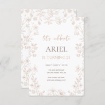 Fleurs sauvages dessinant mignon floral 21e annive