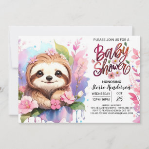 Invitation Fleurs sauvages et Baby shower de la paroisse