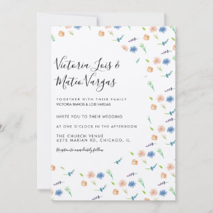 Invitation Fleurs Sauvages Floralité Végétalerie Aquarelle Ma
