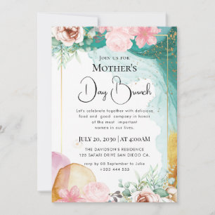 Invitation Fleurs sauvages lumineuses boho chic modernes
