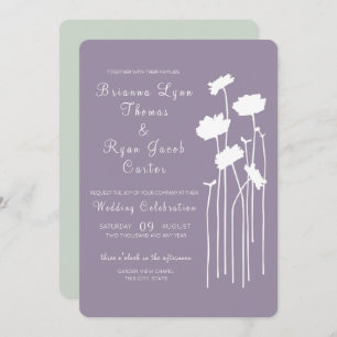 Invitation Fleurs sauvages Mariages minimalistes