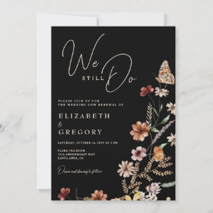 Invitation Fleurs Sauvages Noires Nous Nous Engageons Encore 