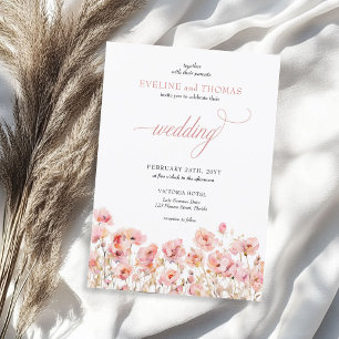 Invitation Fleurs sauvages somptueux et minimalistes boho été