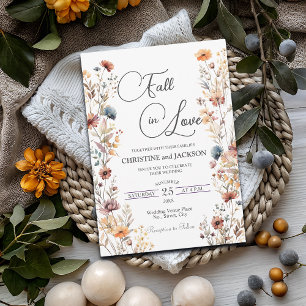 Invitation Fleurs sauvages tombent amoureux Mariage élégant