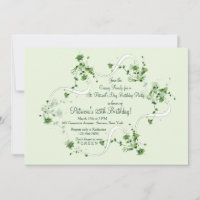 Fleurs sensibles dans l'invitation verte