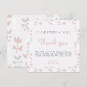 Invitation Fleurs simples baby shower pastel doux