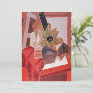 Invitation Fleurs sur une table de Juan Gris, Cubisme Vintage