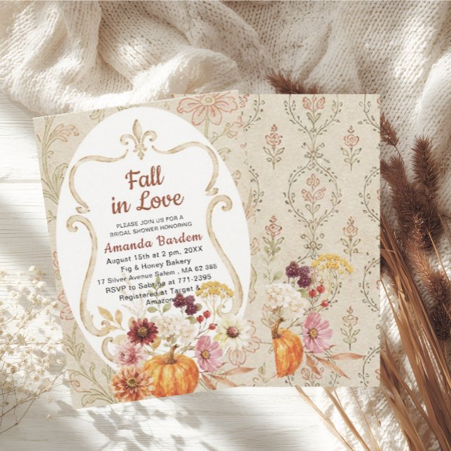 Invitation Fleurs Tomber en Amour  Aquarelle  enterrement de  (Créateur téléchargé)