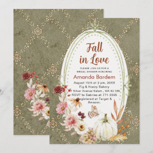 Invitation Fleurs Tombez Amoureux  Aquarelle  enterrement de 