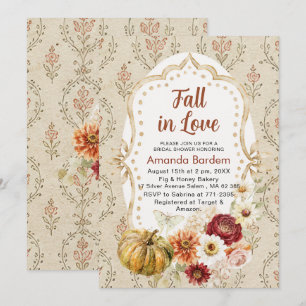 Invitation Fleurs Tombez amoureux  Aquarelle  enterrement de 