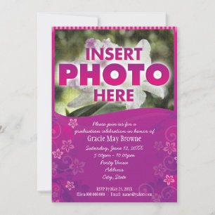 Invitation fleurs tropicales