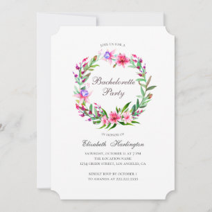 Invitation Fleurs tropicales. Bachelorette de destination