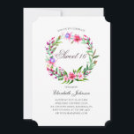 Invitation Fleurs tropicales douces 16. Aquarelle rose floral<br><div class="desc">Aquarelle rose floral tropical Sweet 16 anniversaire invitation. Veuillez me contacter si vous avez besoin d'autres articles.</div>