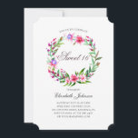 Invitation Fleurs tropicales douces 16. Aquarelle rose floral<br><div class="desc">Aquarelle rose floral tropical Sweet 16 anniversaire invitation. Veuillez me contacter si vous avez besoin d'autres articles.</div>