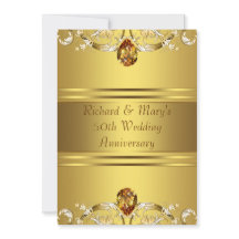 Fleurs victoriennes dorées 50e anniversaire