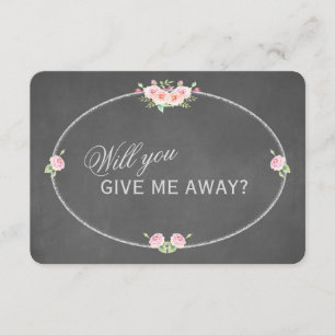 Invitation Fleurs Vintage Craie Me Donnez-Vous