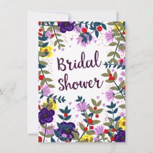 Invitation Fleurs Vintage pour Baby Shower de Mariée
