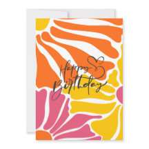 Fleurs vintages rétro Élégantes et colorées Annive