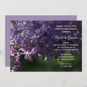 Invitation Fleurs violettes Lilac Post Mariage Brunch