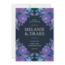 Fleurs violettes peintes à la main Enregistrer la