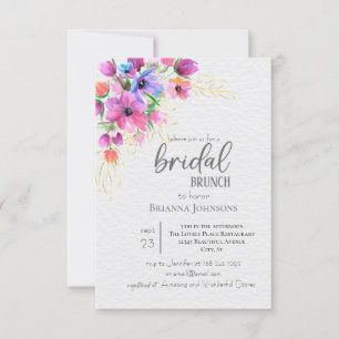 Invitation Fleurs vives Golden Greenery Brunch nuptial Brunch