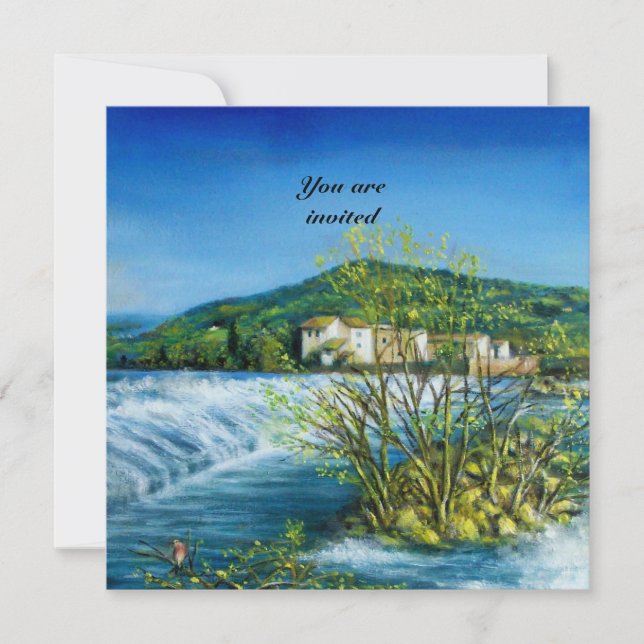 Invitation FLEUVE ARNO ,PAYSAGE DE FLORENCE TOUSCANE Invite (Devant)
