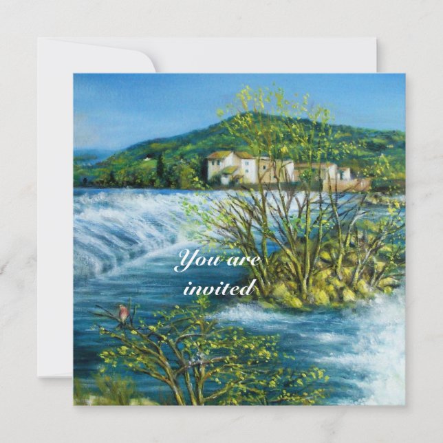 Invitation FLEUVE ARNO ,PAYSAGE DE FLORENCE TOUSCANES Invitat (Devant)