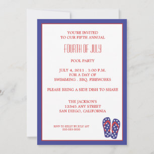 Invitation Flip Flop 4 juillet