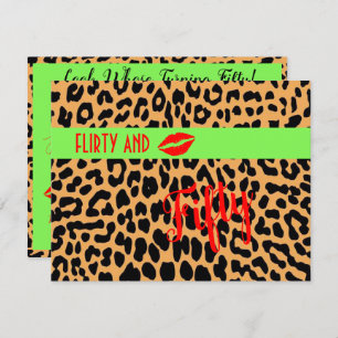 Invitation Flirty 50th Turning Cinquantième anniversaire Part