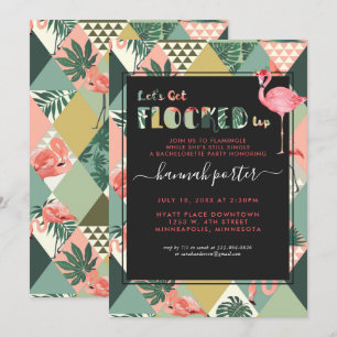 Invitation Flocked Up Enterrement de vie de jeune fille sur
