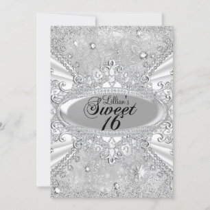 Invitation Flocon de diamant Merveilleux monde d'hiver Sweet 