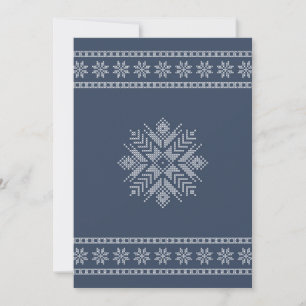 Invitation Flocon de neige artisanat de Noël en bleu