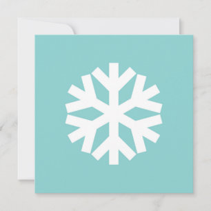 Invitation Flocon de neige bleu