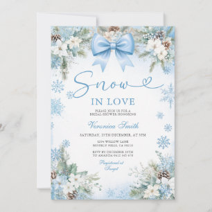 Invitation Flocon de neige bleu Amour de neige Mariage d'hive