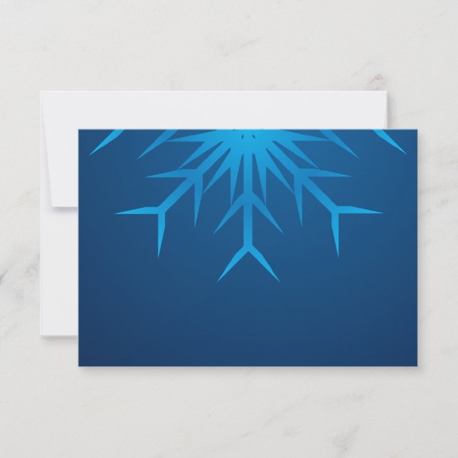 Invitation flocon de neige brillant (Devant)