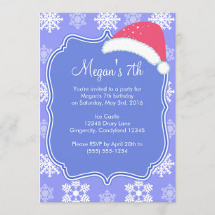 Invitation Flocon de neige congelé Anniversaire d'hiver