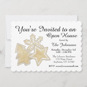 Invitation Flocon de neige de Noël Sucre Cookies de vacances