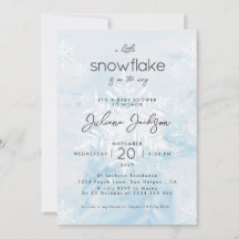 Flocon de Neige Minuscule Bleu Glace Fête de Bébé 