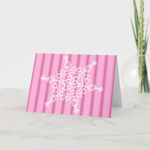 Invitation Flocon de neige rose amusant et fantaisie