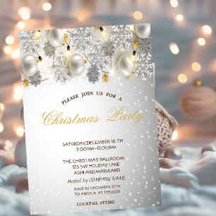 Invitation Flocons d'Argent, Fête de Noël de la société Balls