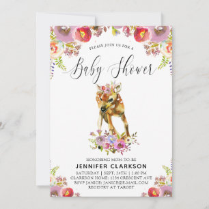 Invitation Flora Doe Baby shower