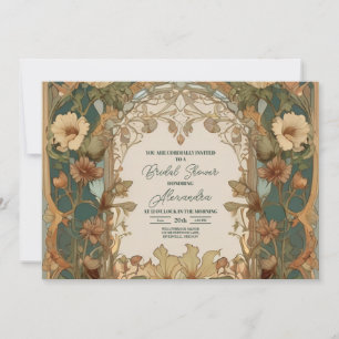 Invitation Flora Vintage Art nouveau