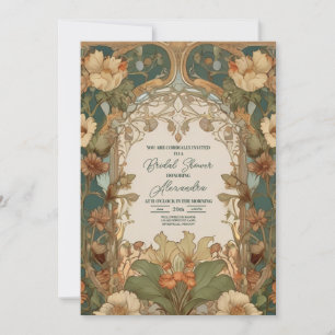 Invitation Flora Vintage Art nouveau