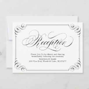 Invitation Floraison élégante vintage calligraphie réception