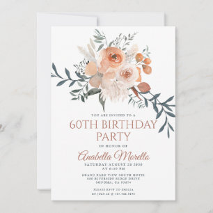 Invitation Floral 60e anniversaire