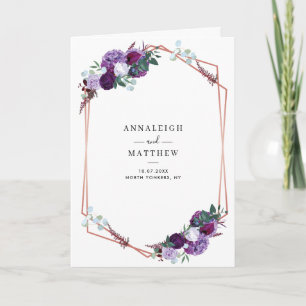 Invitation Floral All-in-One Purple Flowers Mariage
