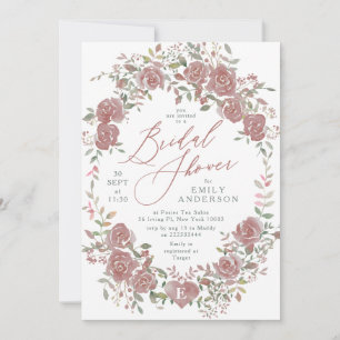Invitation Floral Antique Aquarelle Nuptiale Douche Invitatio