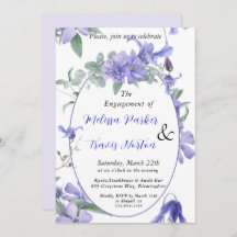 Floral, aquarelle violette Partie d'engagement