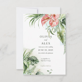 Invitation Floral art Wedding Invite