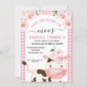 Invitation Floral Avez-Vous Entendu L'Anniversaire De Moos 